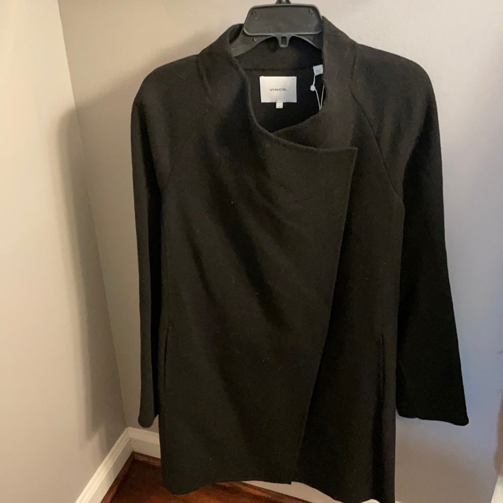 New Vince Double Faced Wool & Knit Coat